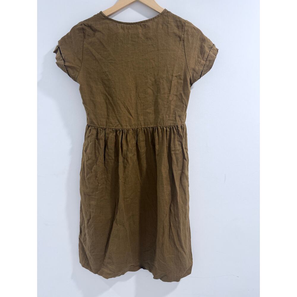 PYNE & SMITH No 15 european flax linen sustainable eco conscious midi dress - Picture 6 of 7